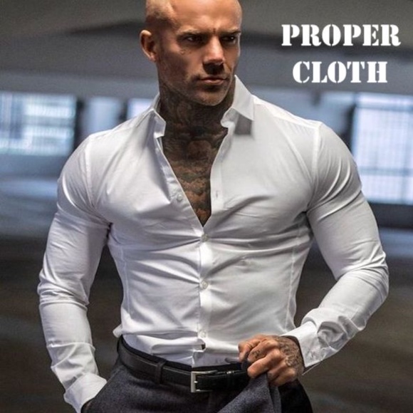 PROPER SHIRTINGS TAN CONTEMPORARY FIT REGULAR CUFF P205ET0R-TAN
